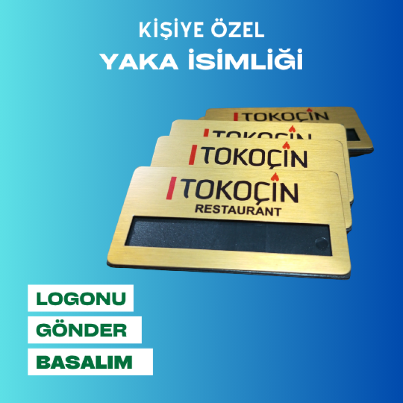 Düz Model Yaka İsimliği 20 adet
